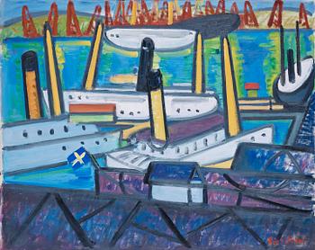 30. Tor Bjurström, "Vår i hamnen" (Harbour in spring).