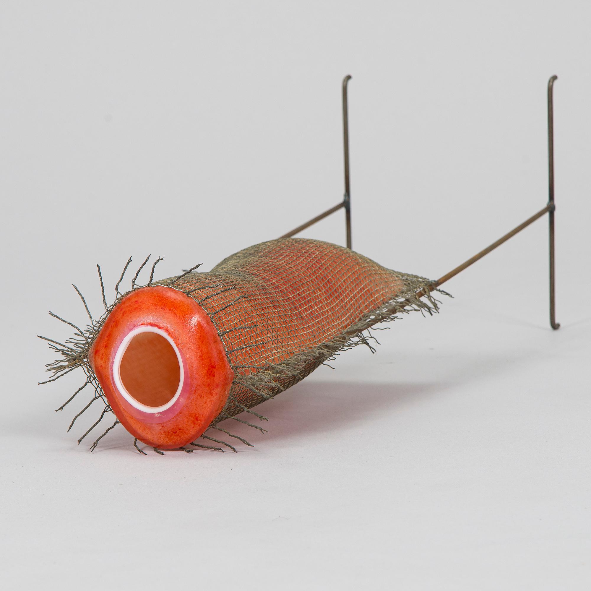 Markku Salo,  a glass sculpture, signed Markku Salo Nuutajärvi Notsjö 1991.