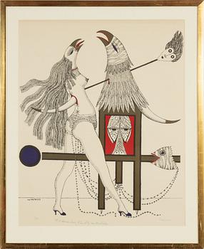 Max Walter Svanberg, 1957, färglitografi, signerad 3/50.