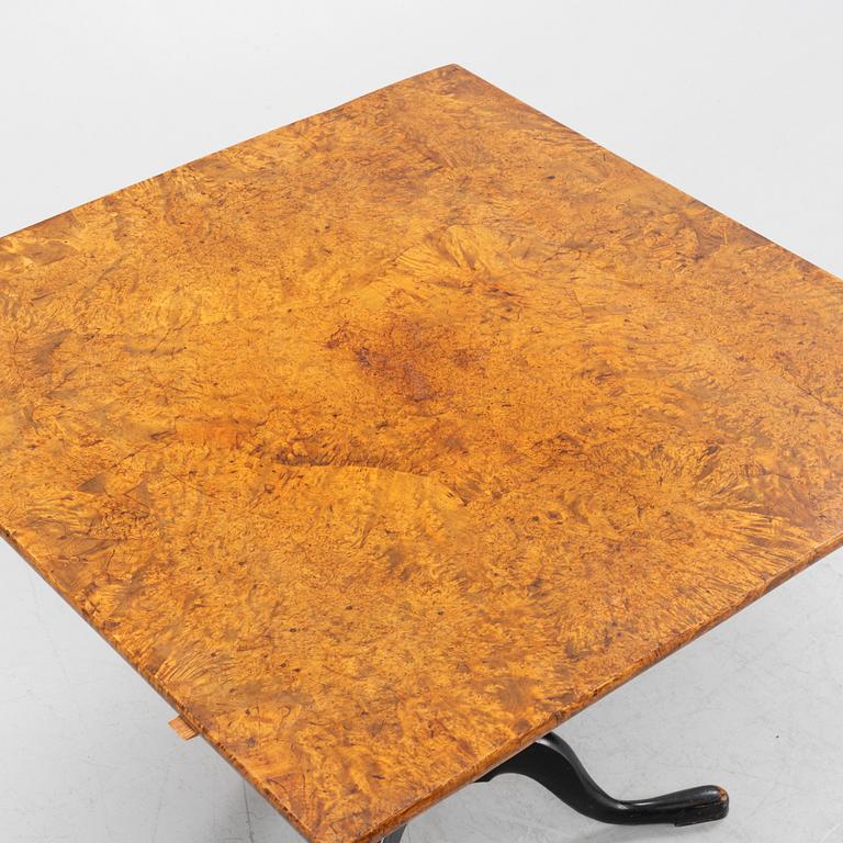 An Gustavian alder veneered table by Jacob. Sjölin (1767-1785).