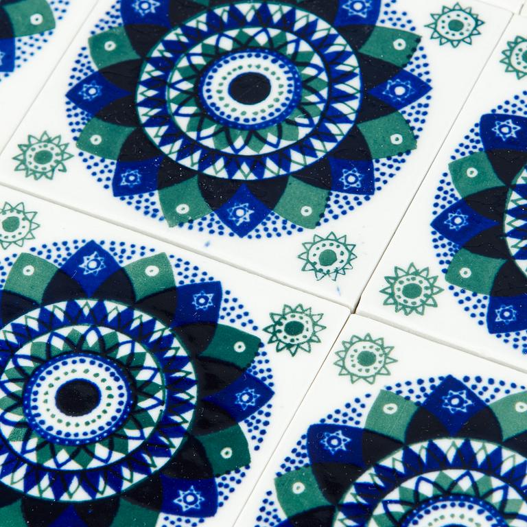 Hilkka-Liisa Ahola, 95 ceramic tiles for Arabia 1960s.