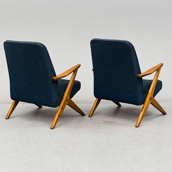 A pair of easy chairs by Bengt Ruda, Nordiska Kompaniet.