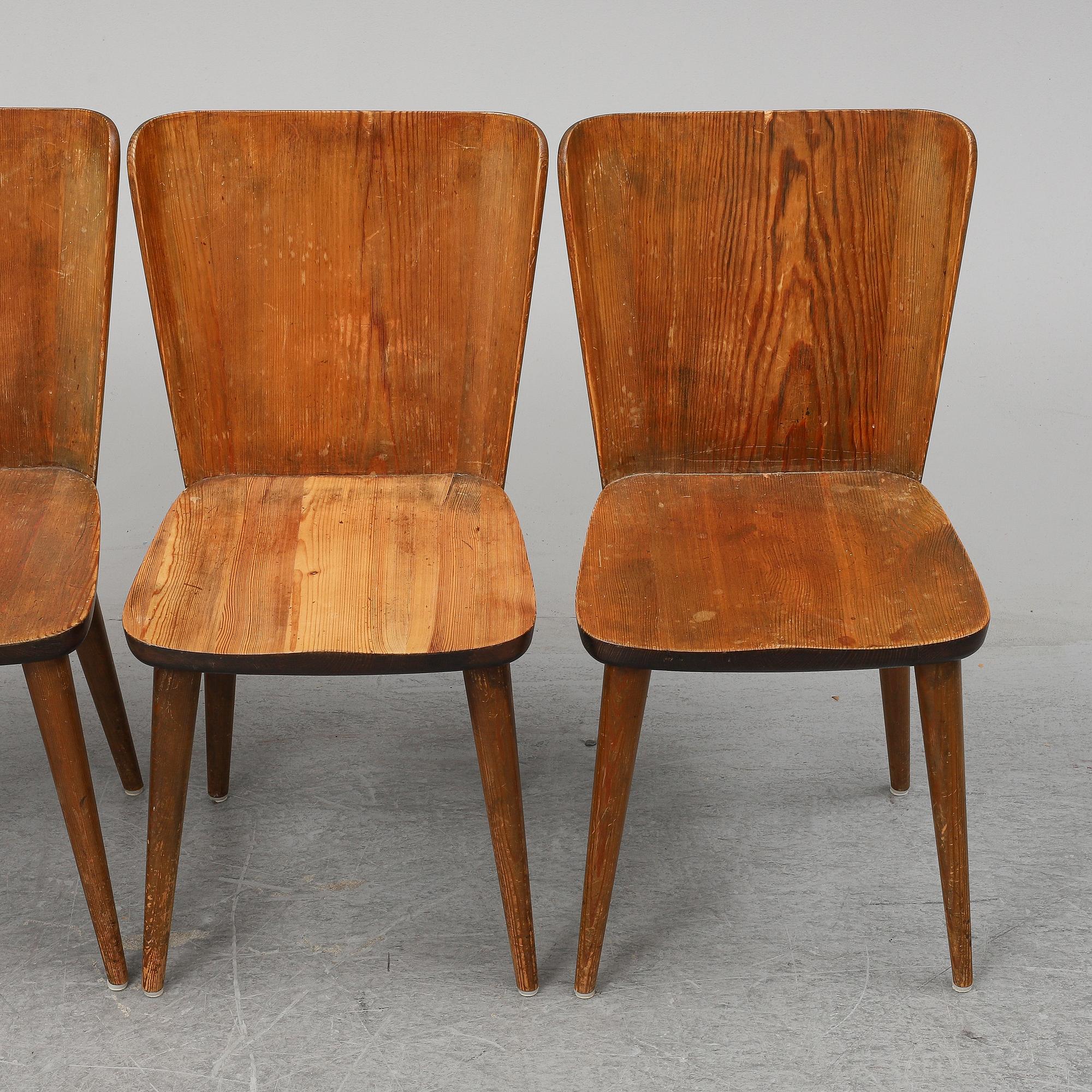 GÖRAN MALMVALL, stolar  4 st, "modell 510", Svensk Fur, Karl Andersson och söner, 1900-talets andra hälft.