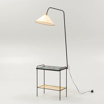 Golvlampa med bord, 1950-tal.