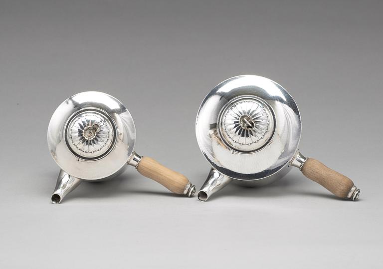 Georg Jensen, te- och kaffeservis, 5 delar med bricka, Argenterie d'Art de Georg Jensen, Köpenhamn ca 1930-1938.