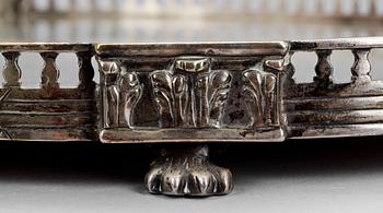 SPEGELPLATEAU, empirestil, nysilver, 1800-tal.