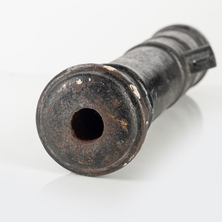 A Cast Iron Ornamental Cannon, 20th Century.