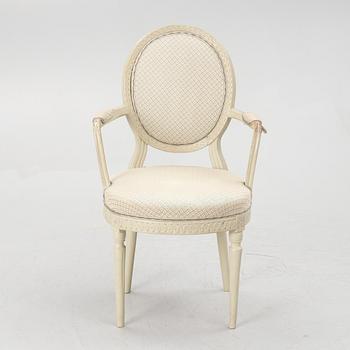 A Gustavian armchair, Sweden, end of the 18th century.