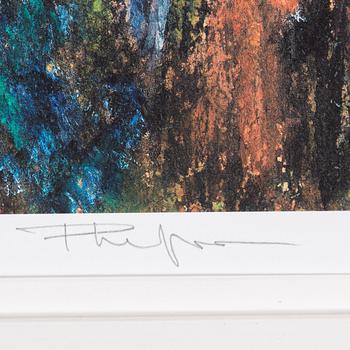 PLURA JONSSON, a colour lithograph, signed and numbered 8/150.