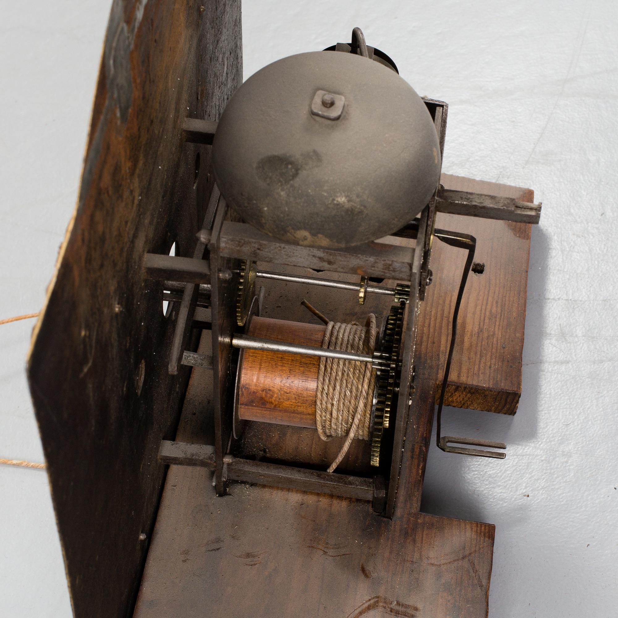 A long case clock, Peter Lindman Arboga Sweden, 18th century.