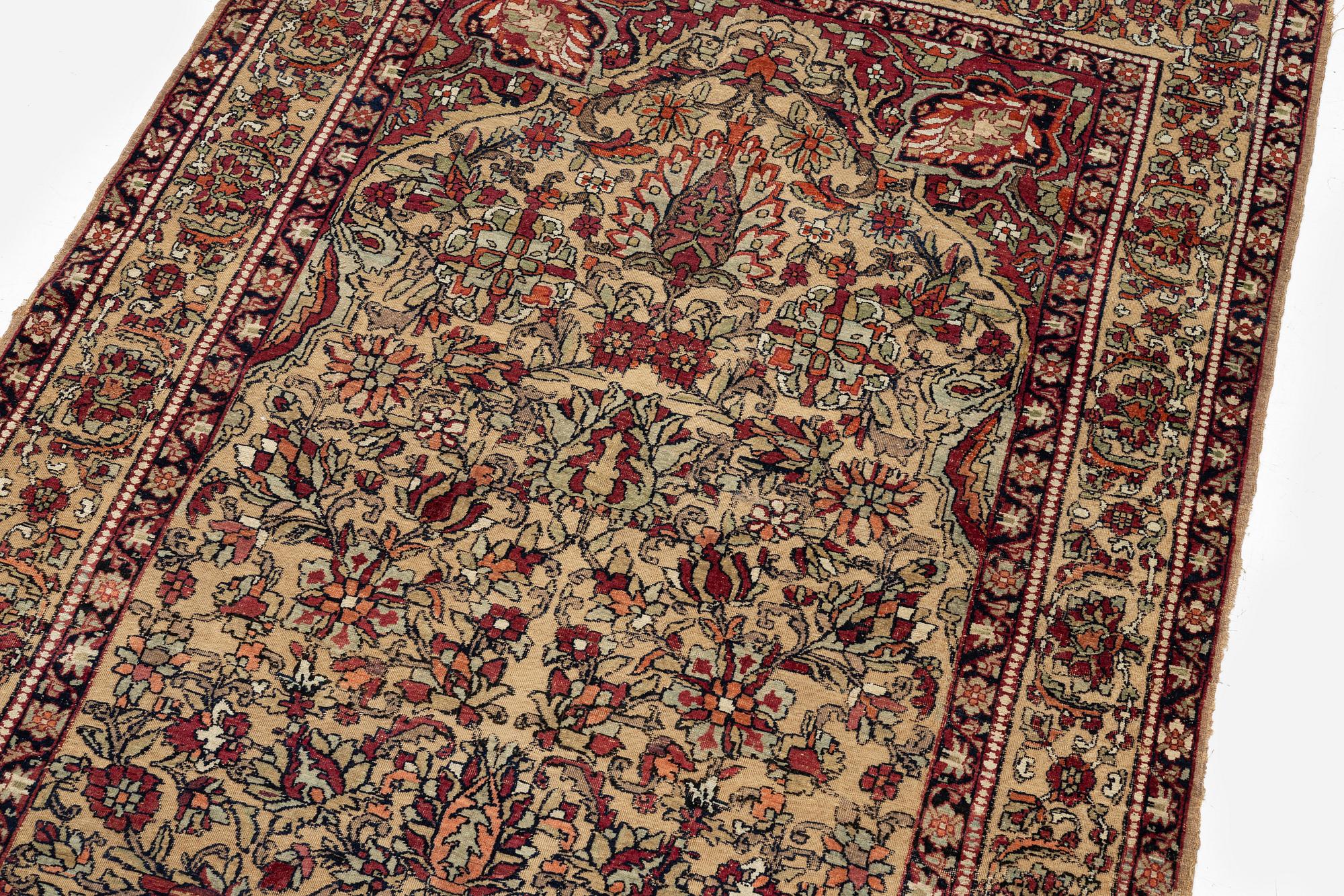 An antique Souf Kirman, South Persia, c. 200 x 131 cm.