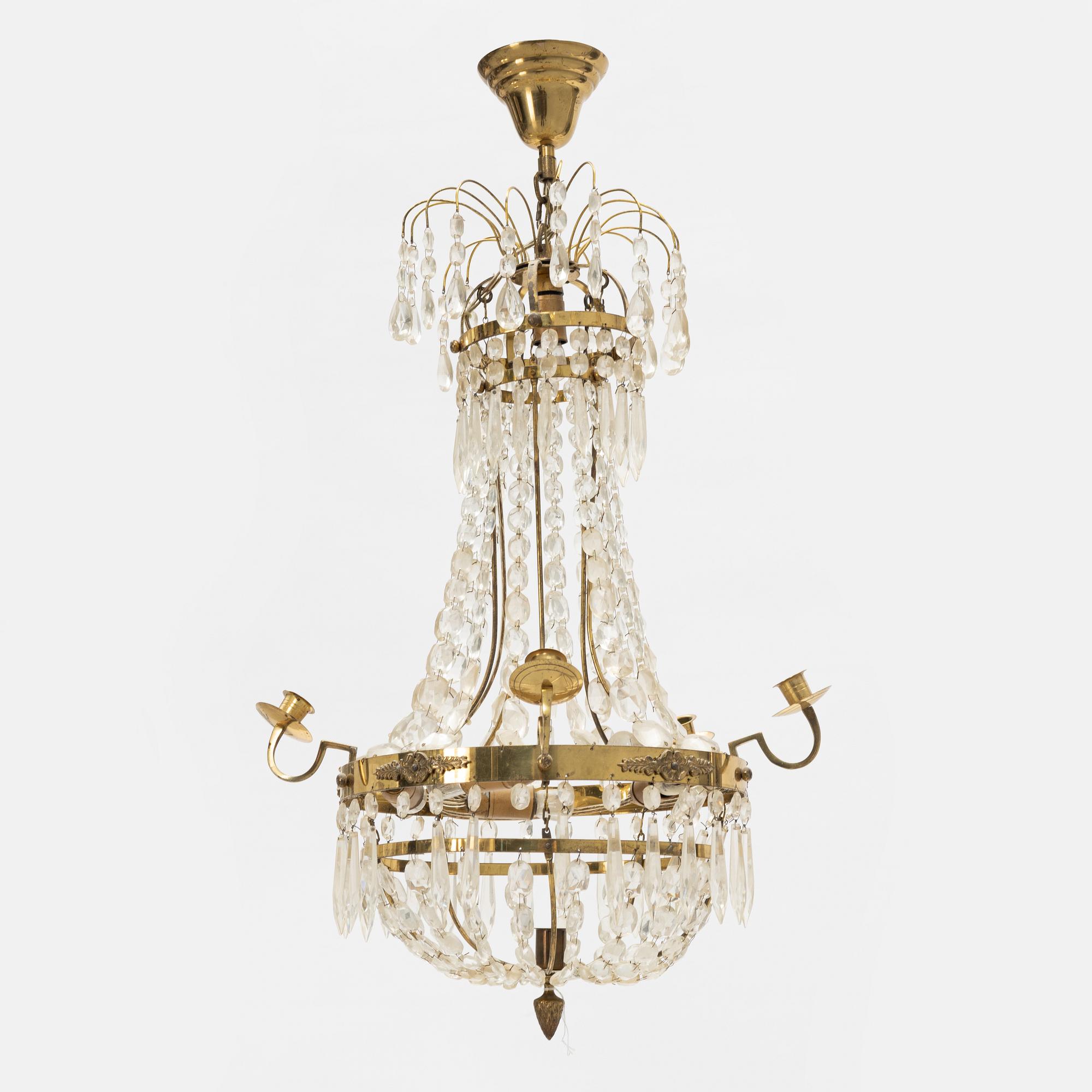 A Gustavian style chandelier, 20th Century.