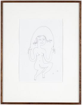 ROGER RISBERG, indian ink on paper, 2000, signed RR.