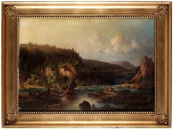 671. Edvard Bergh, Stugan vid forsen.