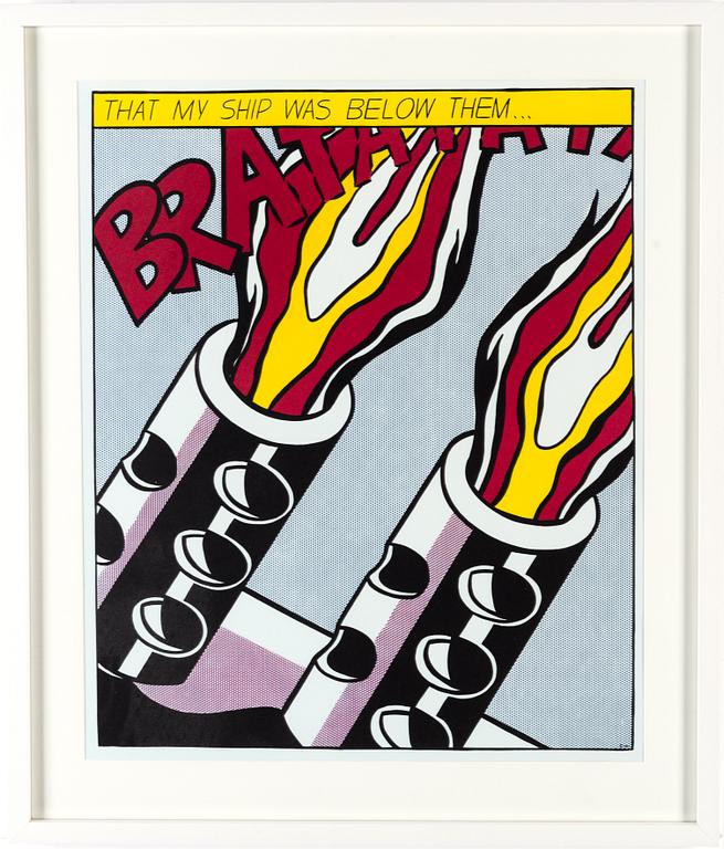 ROY LICHTENSTEIN, after, silkscreen, triptych, edited by Stedelijk Museum Amsterdam, published after 1966.