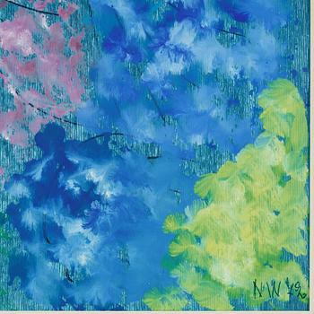 NELL WALDEN, gouache on paper, signed and dated -72.