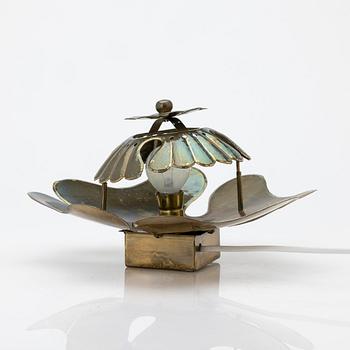 Lars Holmström, Wall lamp, brass, Arvika, mid-20th century.