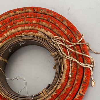 A "TEVAU", FEATHER CURRENCY ROLL, SANTA CRUZ, SOLOMON ISLANDS.