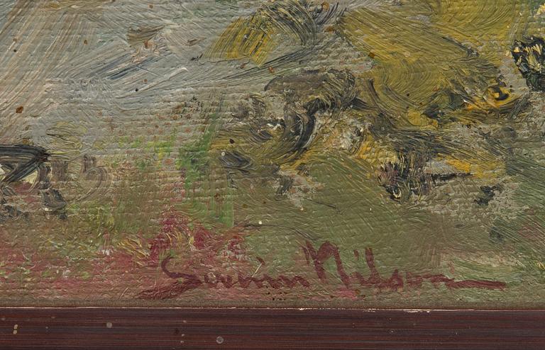 SEVERIN NILSON, öljy levylle, signeerattu.