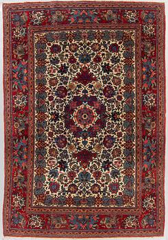 A RUG, semi-antique Kashan, around 205 x 140 cm.