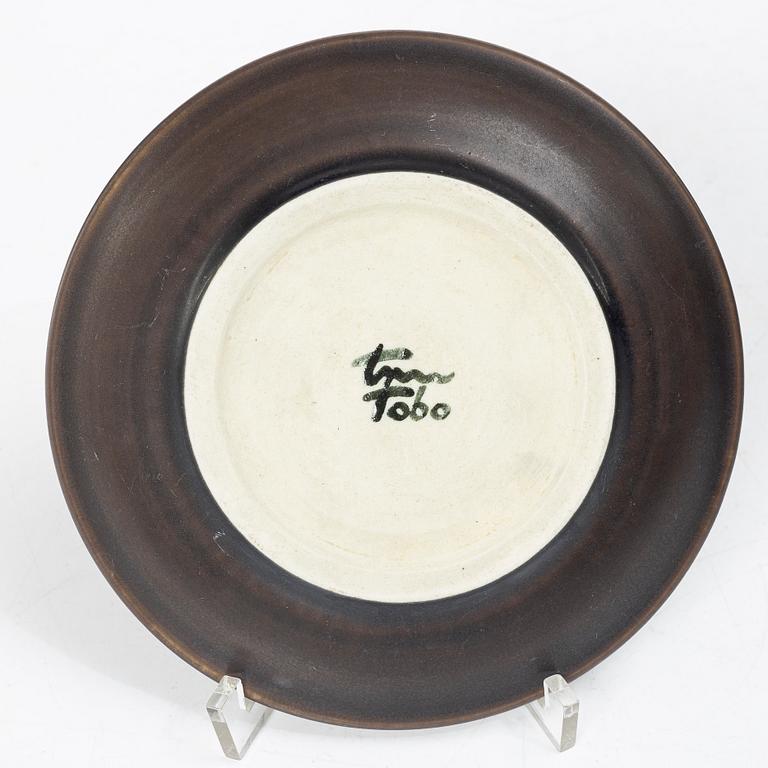Erich & Ingrid Triller, vases, 3 pieces and 1 dish, Tobo.