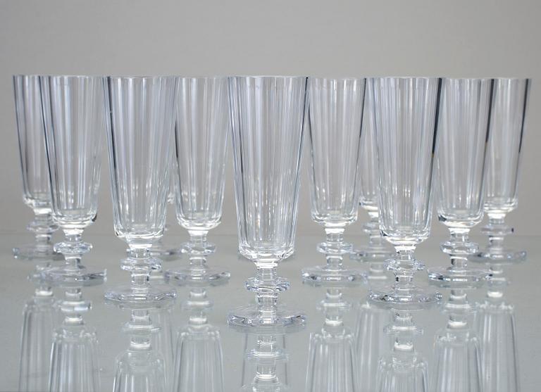 CHAMPAGNEGLAS, 12 st. "Karlberg", Elis Bergh, Kosta.