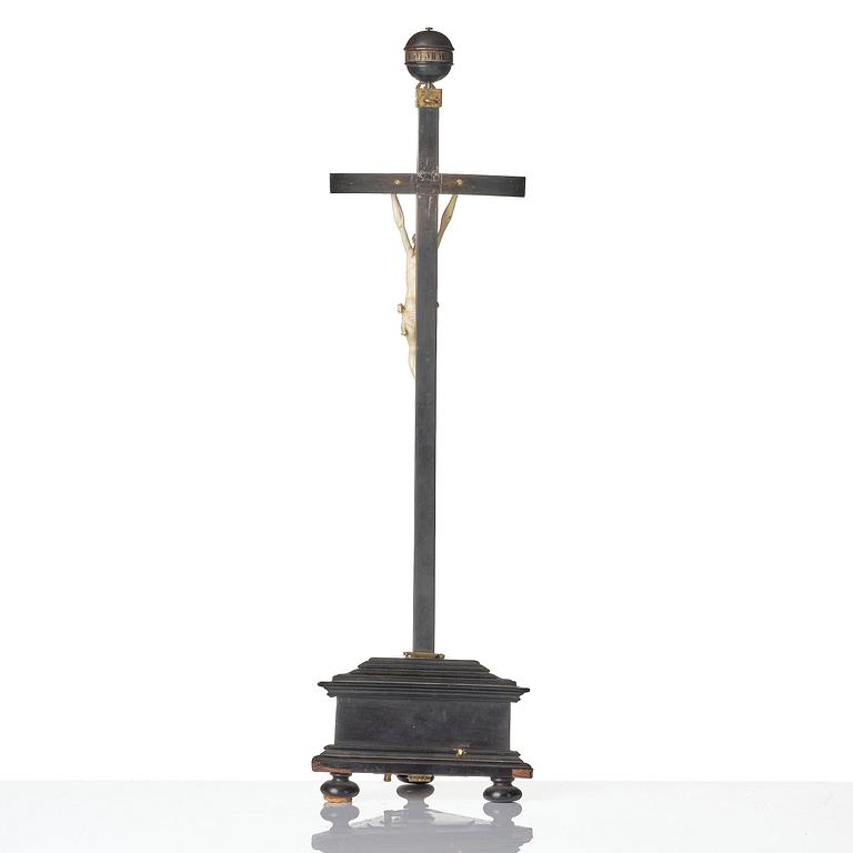 An Augsburg renaissance crucifix clock, the movement presumably by Hans Reinholdt (fl. ca 1630).