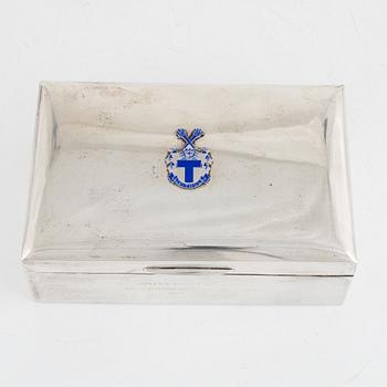 Cigar box, silver, mark of K. Anderson, Stockholm 1946.