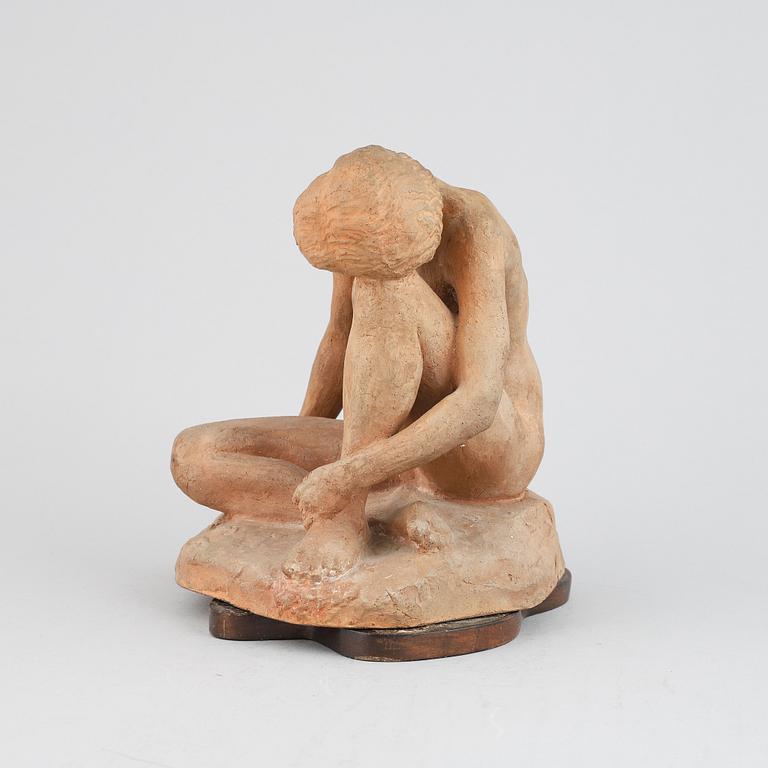 Nils Möllerberg, skulptur, terracotta, signerad.