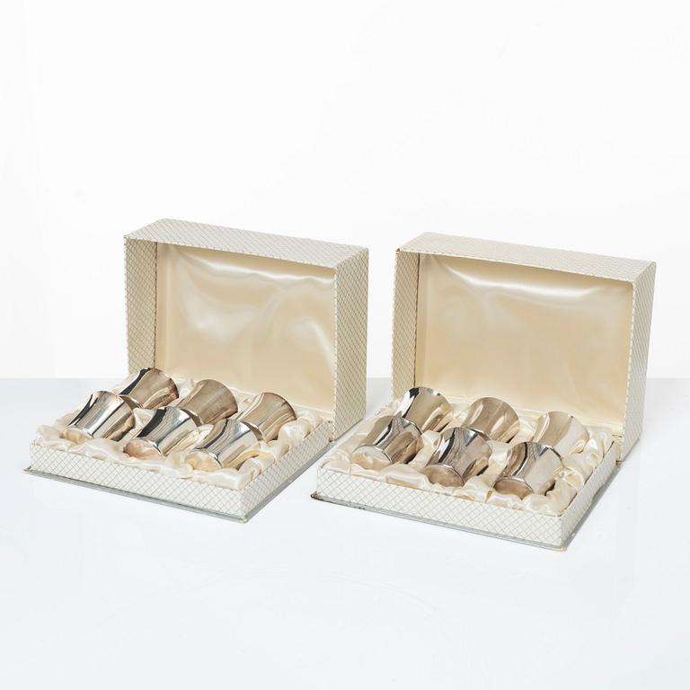 Guldsmedsaktiebolaget (GAB), a set of twelve silver beakers, Stockholm and Eskilstuna, some 1981.