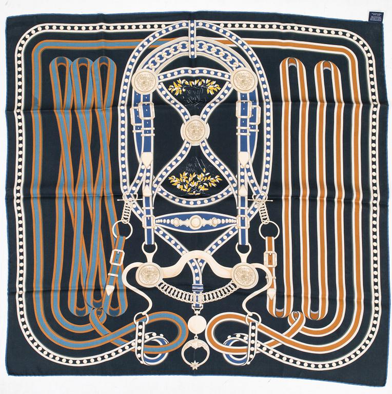 Hermès, a 'Grand Tralala' silk scarf.