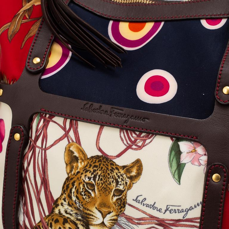 Salvatore Ferragamo,  nylon and leather handbag and wallet.