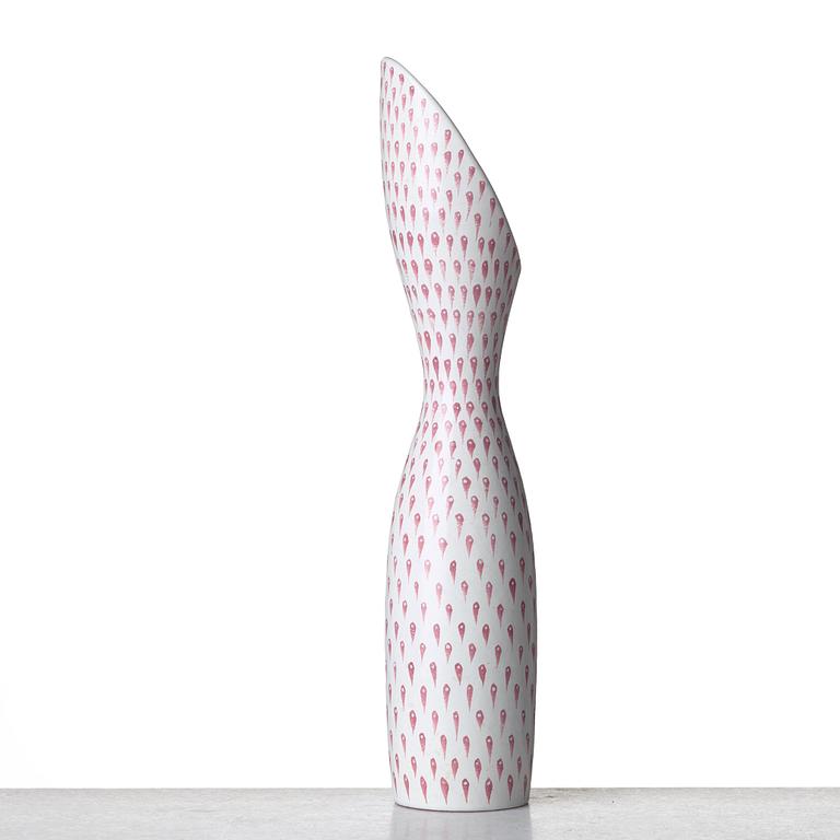 Stig Lindberg, a faience vase, Gustavsberg studio; Sweden 1951.