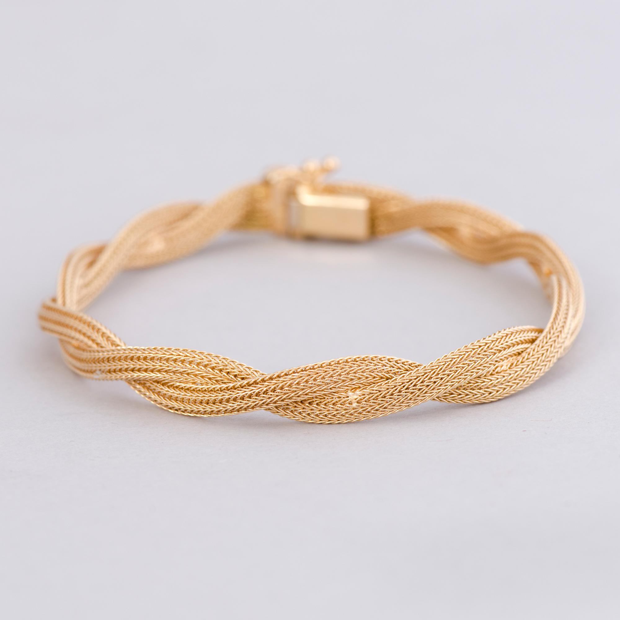 ARMBAND, 14K guld. Italien, finska importstämplar.