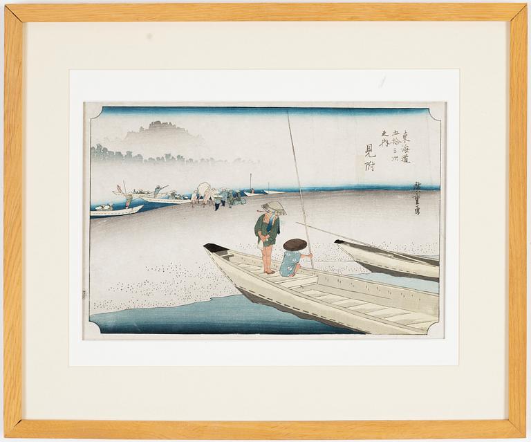 Ando Utagawa Hiroshige, after, a woodblock print in colours, later part of the 19th Century.