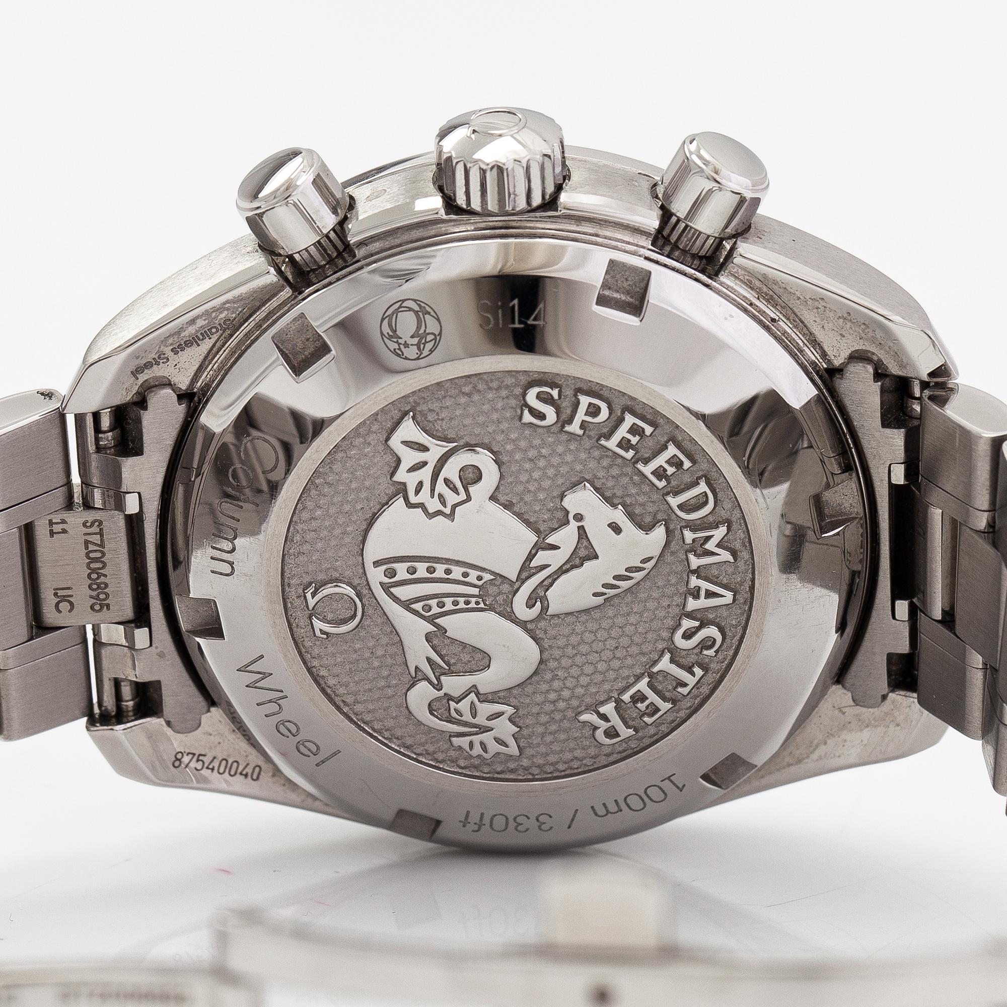 Omega, Speedmaster, co-axial, chronometer, wristwatch, 38 mm.
