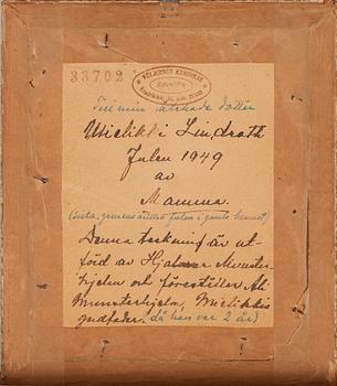 HJALMAR MUNSTERHJELM, teckning, signerad, intygas a tergo.