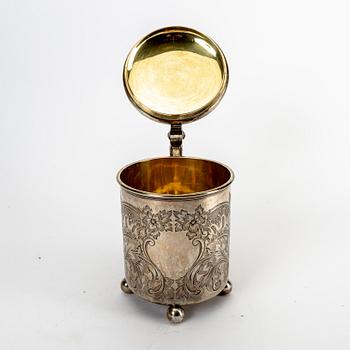 Stop barockstil silver St Petersburg oidentifierade stämplar sent 1800-tal.