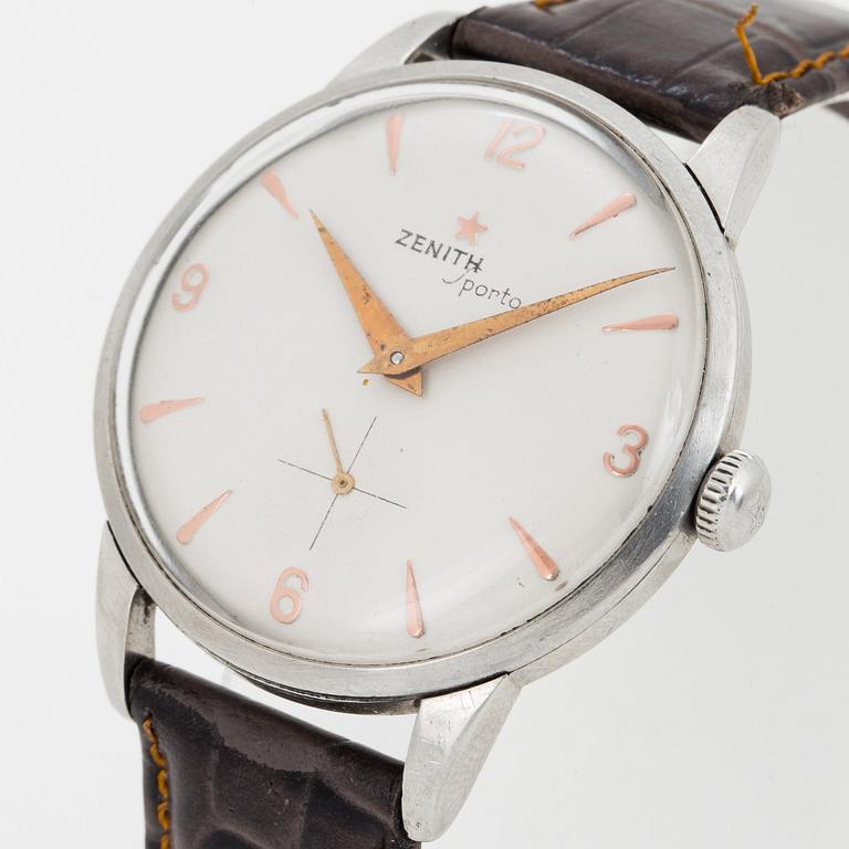 ZENITH, Sporto, wristwatch, 37 mm.