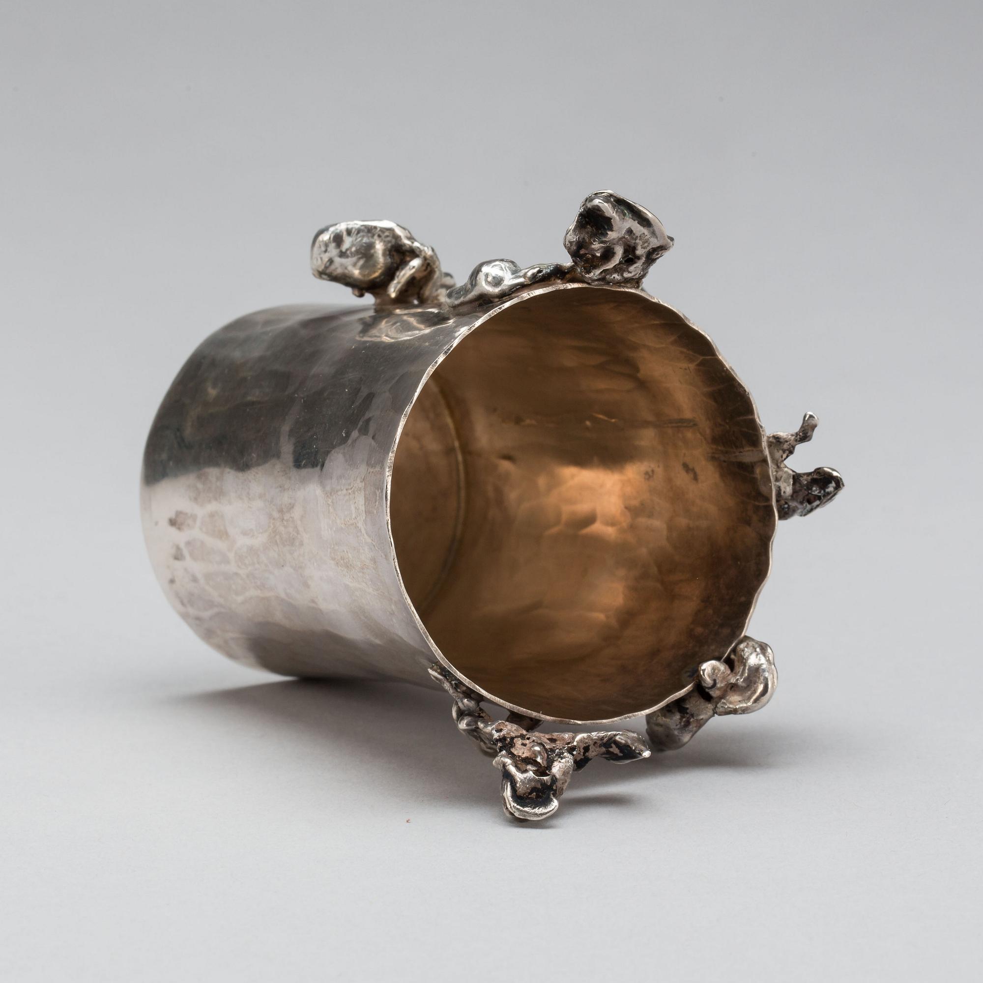BÄGARE, sterlingsilver, Owe Johansson, Stockholm 1968. Vikt c:a 135 g.