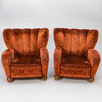 MÄRTA BLOMSTEDT, nojatuolipari, 1900-luvun puoliväli.