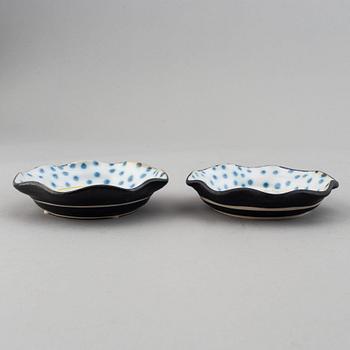 Herman Fogelin, 5 stoneware pieces, signed.