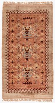 A knotted pile rug, probably Finland, 1930's-40's, c. 295 x 165 cm.