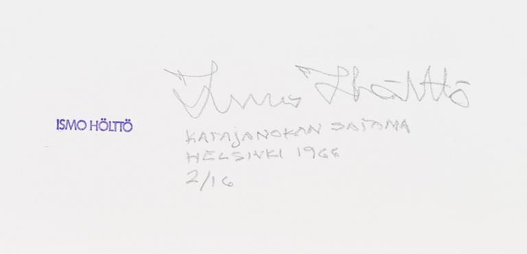 Ismo Hölttö, photograph, pigment print, a tergo signed and stamped, ed. 2/16.