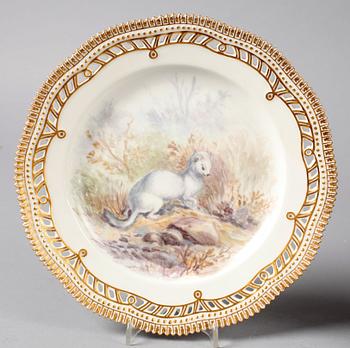 TALLRIKAR, 3 st. Porslin, "Fauna Danica", Royal Copenhagen.