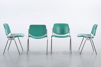 GIANCARLO PIRETTI, a set of 6 chairs by Giancarlo Piretti for Castelli Italy.