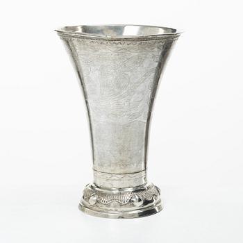 A Swedish silver beaker, mark of Hans Lyberg, Borås 1811.