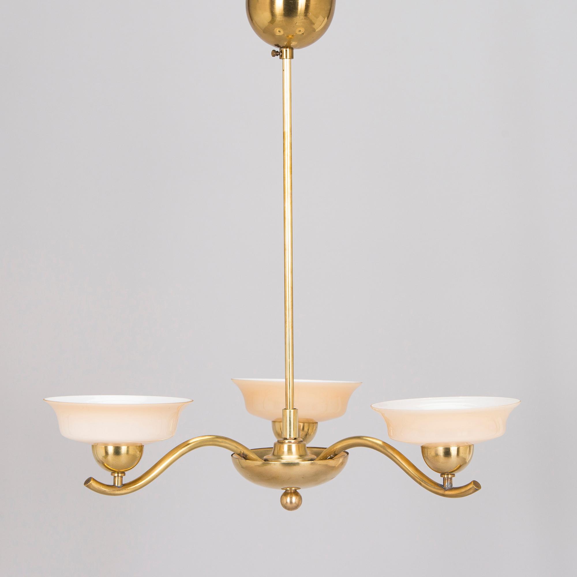 Paavo Tynell, taklampa modell 1411/3 Taito, 1930-tal.