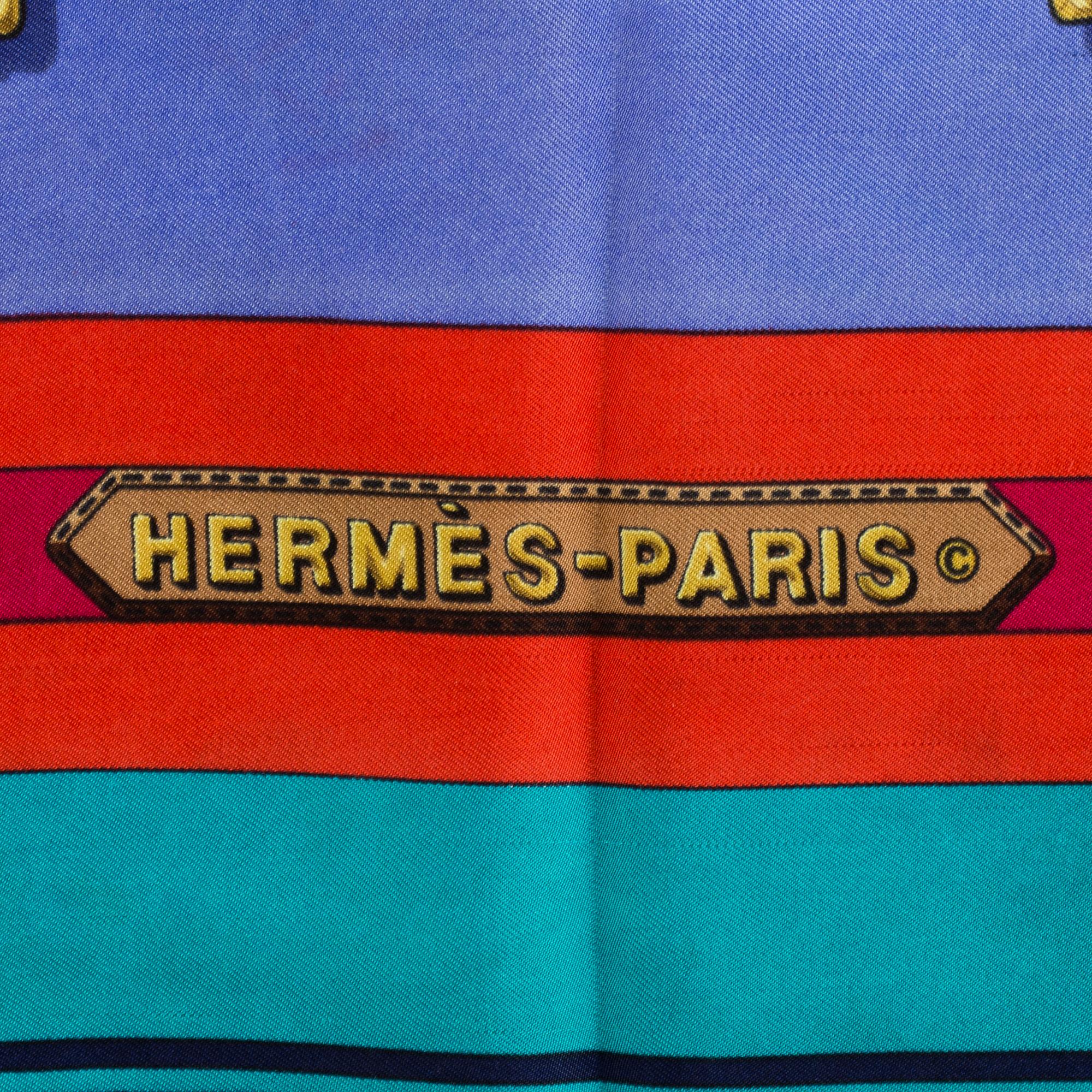 SCARF,  Hermès, "Sangles", issued 1985.
