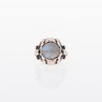 RING, Georg Jensen 1915-1927, silver, cabochonslipad månsten.